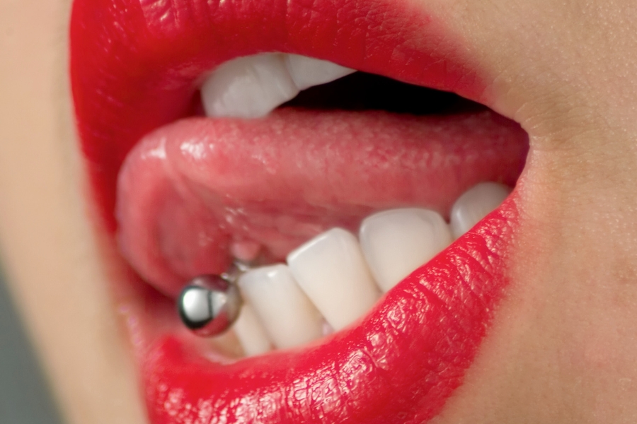 tongue piercing